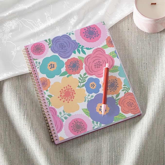 Blue Sky 2025-2026 Weekly and Monthly Academic Year Planner Calendar, July 2025 - June 2026, 8.5" x 11", Flexible Cover, Wirebound, Storage Pocket, Laminated Tabs, Mahalo