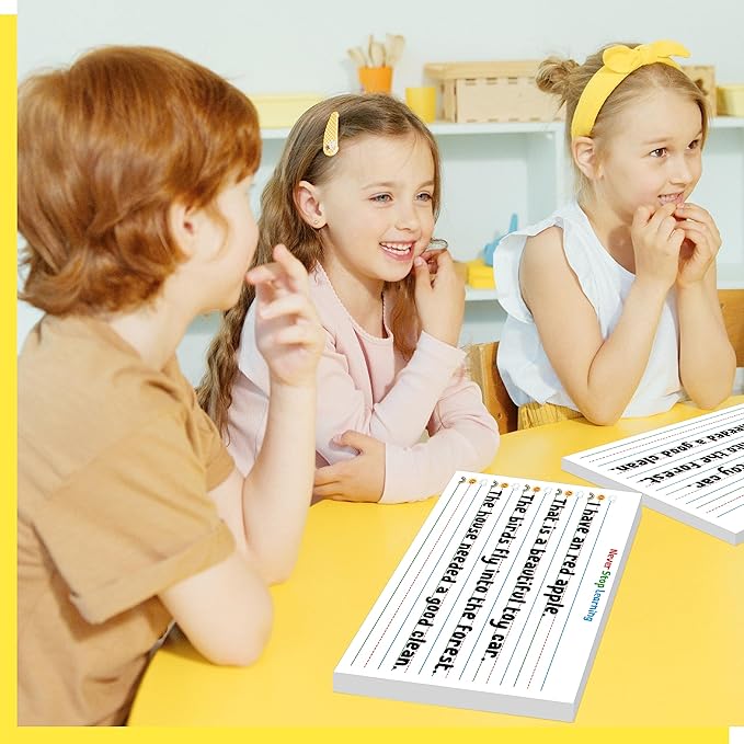 100 Sheets Ruled Writing Paper, Double-Sided Printing Skip-A-Line Ruled Writing Paper with Dotted Lines Handwriting Practice Paper 1” line spacing for Kindergarten Toddlers Kids (11” x 8.3”)