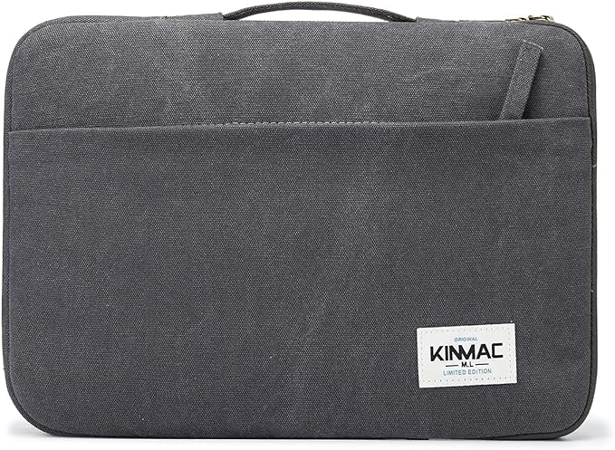 Kinmac 360° Protective Laptop Sleeve Case Bag Cover with Handle for MacBook Air 15 inch, and 15 inch-15.6 inch HP,Lenovo,Dell,ASUS,Acer Notebook Computer (Grey)