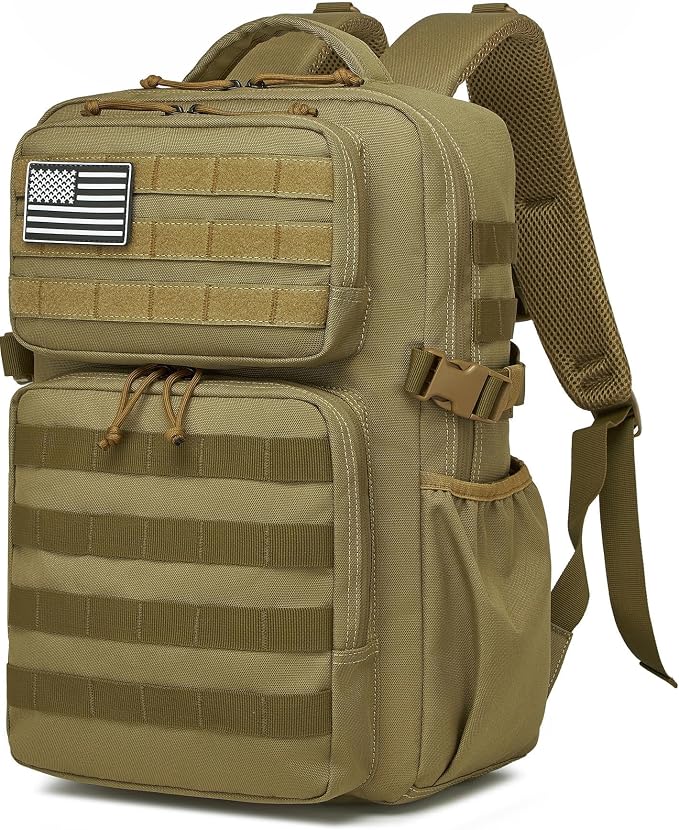 Wotony Military Tactical Backpack for Men Waterproof Daypack 3 Day Assault Pack Molle Bag with Water Bottle Holder