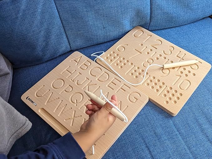 Montessori Alphabet Tracing Boards Alphabet Letters ABC Tracing (ABC+123)