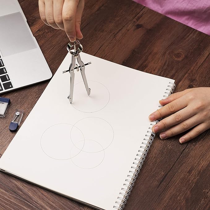 Mr. Pen- Professional Compass for Geometry, Extra Lead, Metal Compass, Compass, Compass Drawing Tool, Drawing Compass, Drafting Compass, Compass for Students, Compass Geometry