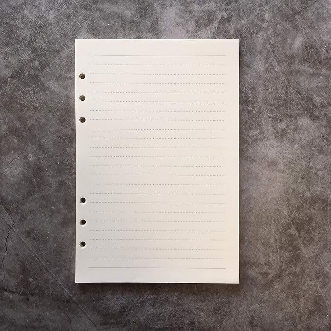 Zelten Refills/Loose Leaves for A5 Cover Ring Binder/Personal Organizer/Planner(A5 6 Holes, Lined 2 Pack)