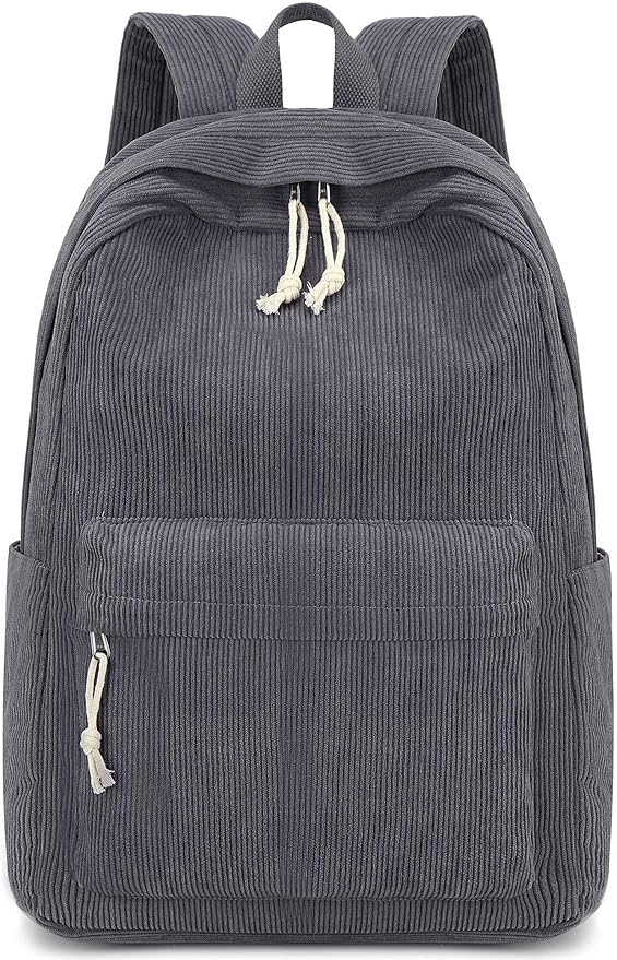 BTOOP School Backpack for Teens Large Corduroy Bookbag Lightweight 15.6 inch Laptop Bag for Girls Women Casual High School College