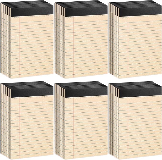 48 Pack Legal Pads 5" x 8" Writing Pad Note Pads for Office, 30 Sheets Recycled Notepad & Memo Pad, Paper Pads College Ruled, Small Notepads for Work, Professional Notepads for Office, Home, School
