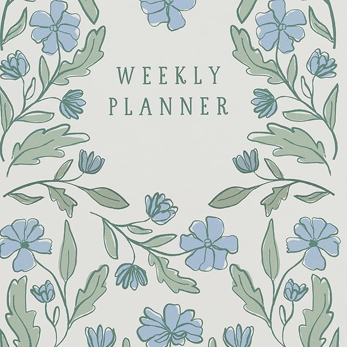 Minted Botanical 2026 Weekly & Monthly Undated Planner, 5.5" x 8.5" Floral Spiral Bound Planner Notebook for School, Work, 132 Pages, Undated Monthly & Weekly Layouts with 2026–2027 Reference Calendar