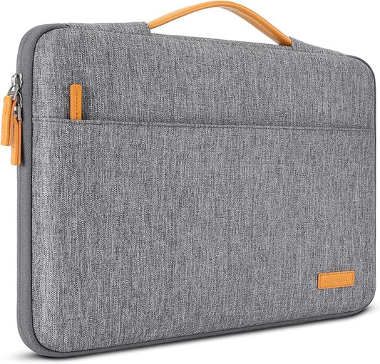 DOMISO 15.6 inch Laptop Case Sleeve Protective Cover Compatible with 16 inch MacBook Pro M4 M3 M2/Pro Max,15.6-16 inch HP Dell ASUS Lenovo Chromebook,Waterproof Computer Cases Bag with Handle,Grey