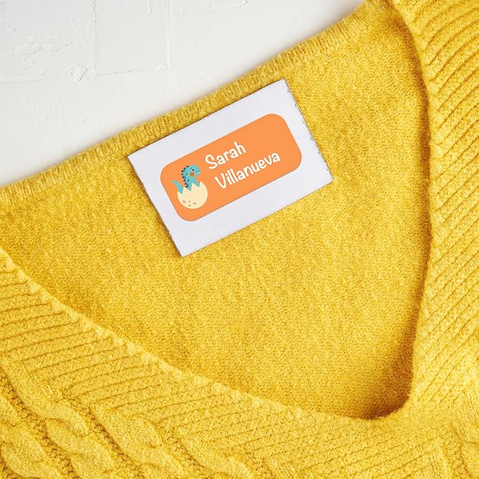 Personalized Waterproof Name Labels for Kids | Optional Packs 50, 150, 230 Labels | Custom Name Stickers for Kids' Clothing Tag, Water Bottle, Lunch Box, Customize Kid Name Label for Daycare Dinosaurs