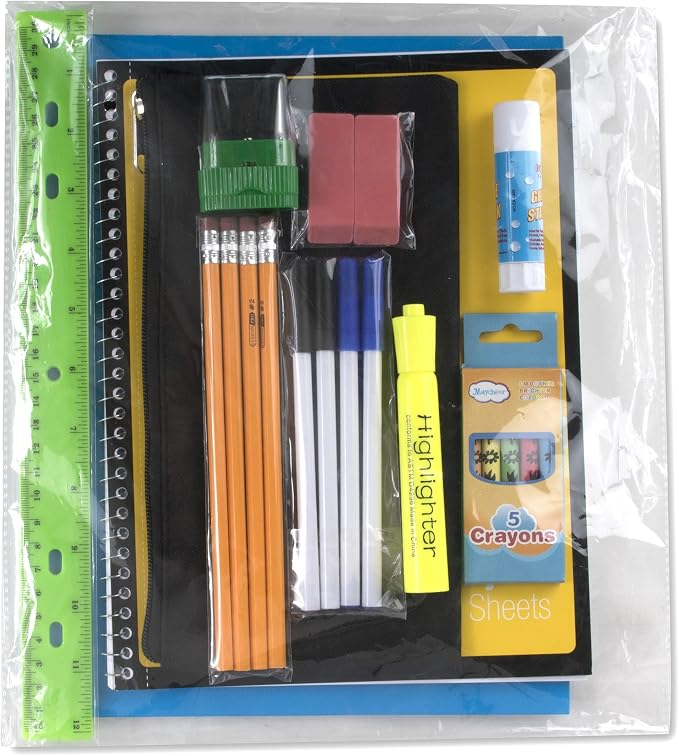 24 Pack Bulk Backpacks with School Supplies for Kids - Trailmaker Wholesale Backpack and School Supplies Kits (Girls Colors Pack)