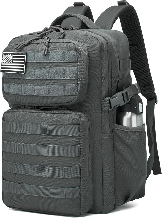 Wotony Military Tactical Backpack for Men Waterproof Daypack 3 Day Assault Pack Molle Bag with Water Bottle Holder