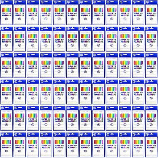 Color Swell Washable Bulk Markers Pack 72 Boxes of 8 Vibrant Colors Each (288 Total) for Parties, Classrooms, Home - Super Tip Bulk Markers