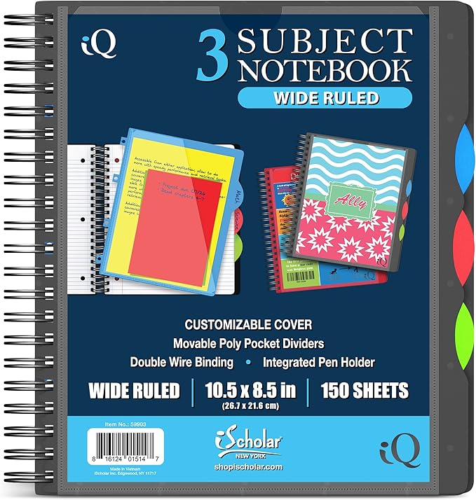 IQ Wirebound Subject Notebook (59903)