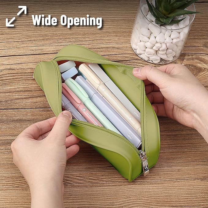 Mr. Pen- Silicone Pencil Case, Aesthetic Pencil Bag for Women, Makeup Pouch, Multifunctional Pouch for Stationery, Cosmetics and Electrical Goods Storage