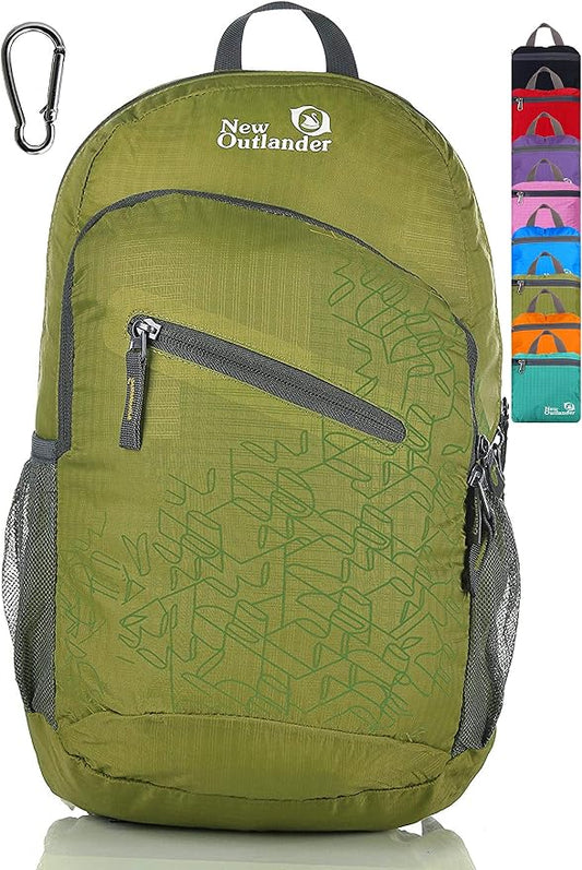 Outlander Packable Handy Lightweight Travel Hiking Backpack Daypack-Green-L