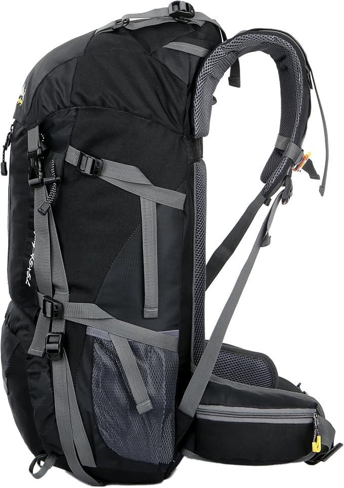 WoneNice 50L(45+5) Waterproof Hiking Backpack Outdoor Daypack w/Rain Cover