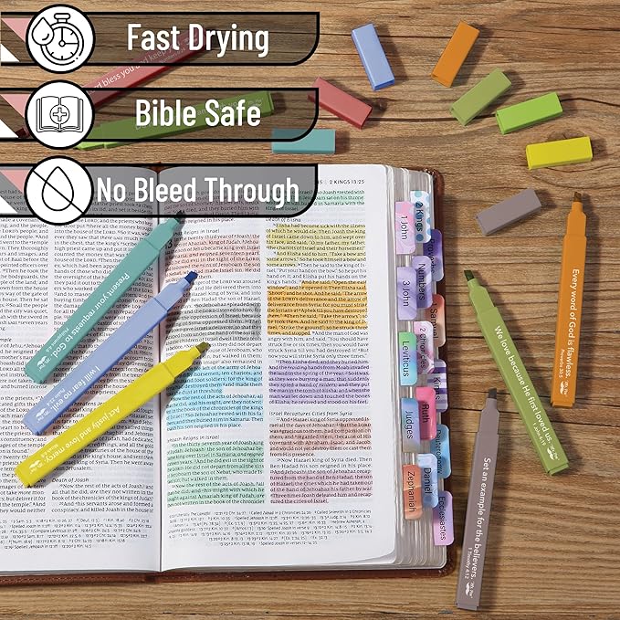 Mr. Pen- Bible Highlighters with Color-Coding System, 8 Pack, Soft Chisel Tip, Aesthetic Highlighters Assorted Colors, Fast Drying Bible Markers No Bleed Through for Journaling and Underlining