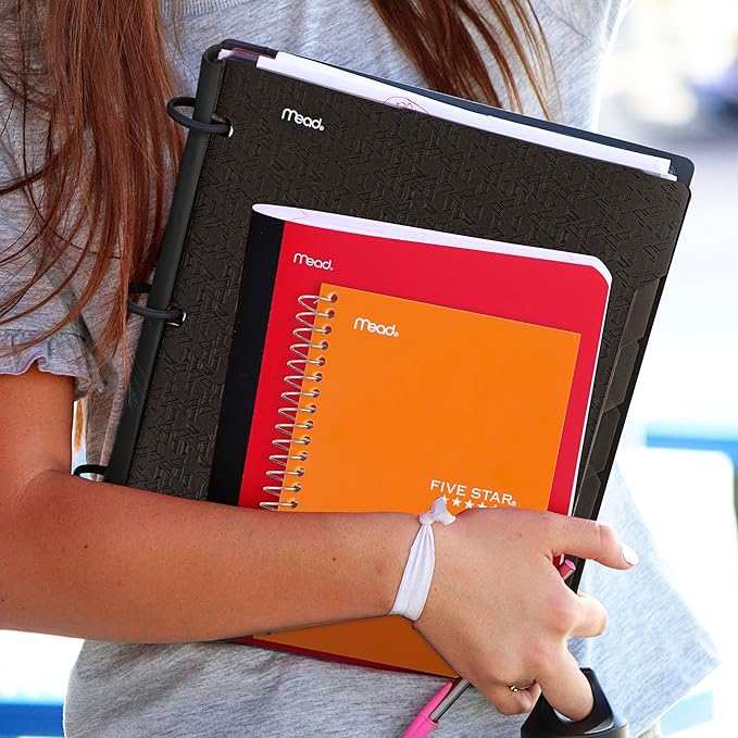 Five Star Spiral Notebook, 1 Subject, College Ruled Paper, 4-3/8" x 7", Personal Size, 80 Sheets, Fights Ink Bleed, Water Resistant Cover, Sedona Orange (450048CD1-ECM)