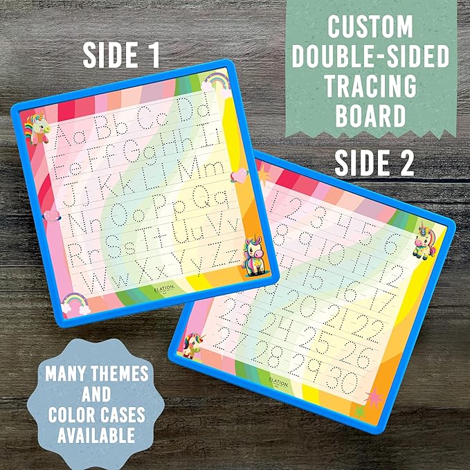 Kid's Name Tracing Board | Dry Erase Letter Tracing | Reusable Writing Practice Board | Personalized | Baby Unicorn Theme