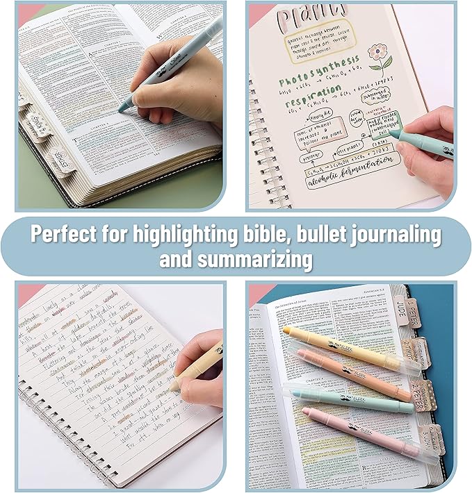 Mr. Pen- No Bleed Gel Highlighters, Morandi Colors, 8 Pack, Bible Highlighters and Pens No Bleed, Bible Markers for Study, Journaling, School Supplies and Accessories