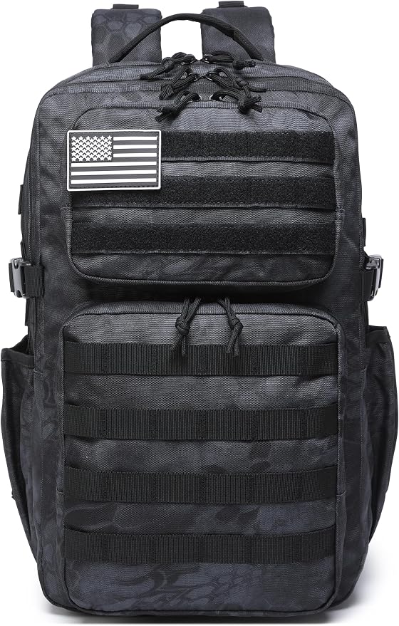 Wotony Military Tactical Backpack for Men Waterproof Daypack 3 Day Assault Pack Molle Bag with Water Bottle Holder