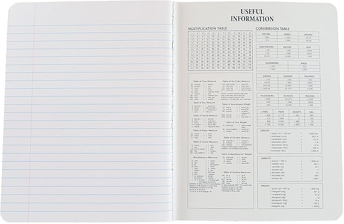 three leaf 100 Sheets Wide Ruled 9-3/4" X 7-1/2" Composition Notebook, Pack of 1, Writing Journal Notebook, Home School Supplies For College Students.