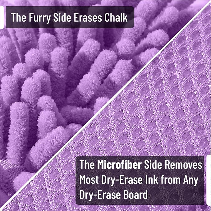 Mr. Pen- Magnetic Microfiber Shag Whiteboard Erasers, 4" x 6", 4 Pack