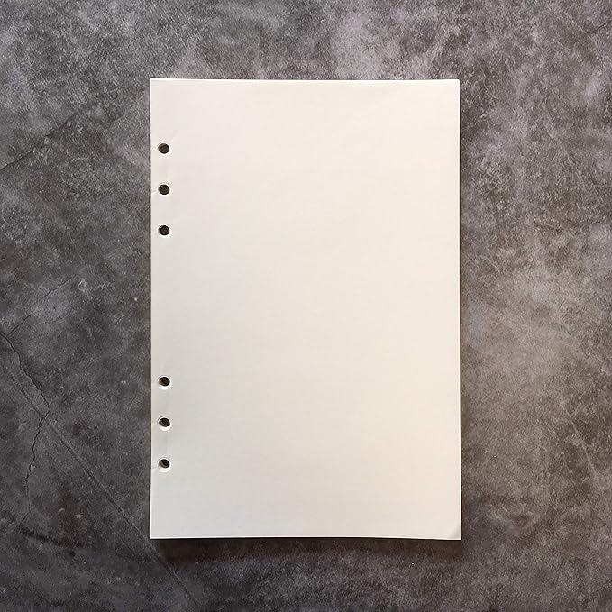 Zelten Refills/Loose Leaves for A5 Cover Ring Binder/Personal Organizer/Planner(A5 6 Holes, Blank 2 Pack)
