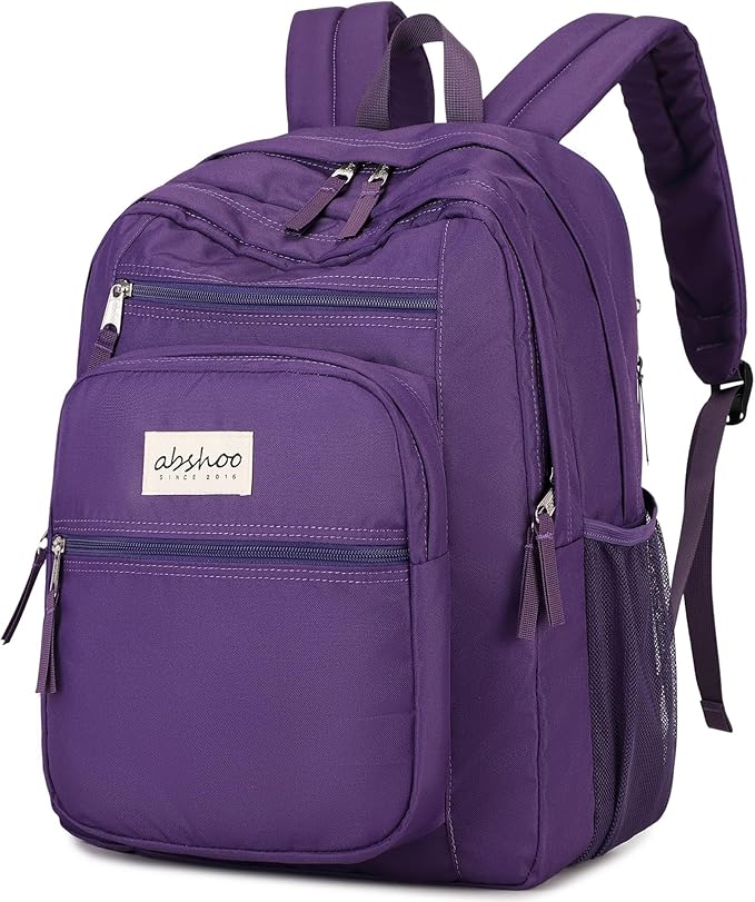 abshoo 34L Big School Backpack For College Women Middle High School Teen Girls Bookbag Travel Backpacks Daypack (Purple)
