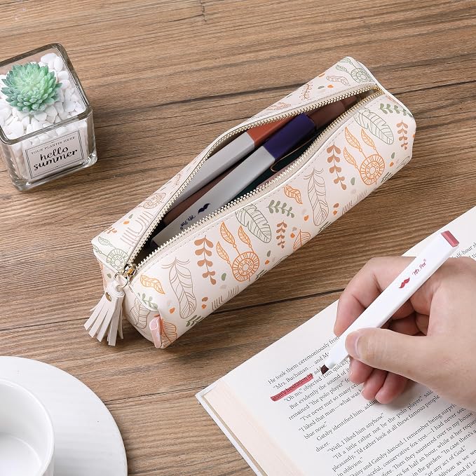 Mr. Pen- PU Leather Pencil Case, Boho Style