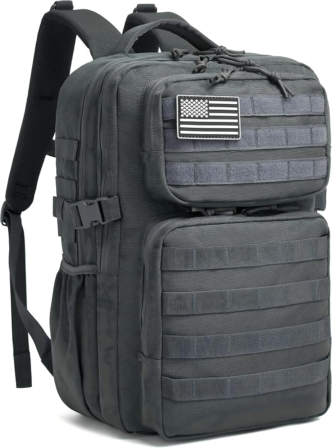 Wotony Military Tactical Backpack for Men Waterproof Daypack 3 Day Assault Pack Molle Bag with Water Bottle Holder