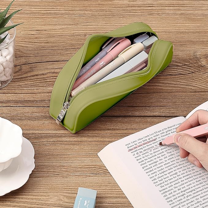Mr. Pen- Silicone Pencil Case, Aesthetic Pencil Bag for Women, Makeup Pouch, Multifunctional Pouch for Stationery, Cosmetics and Electrical Goods Storage
