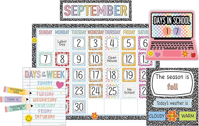Teacher Created Resources Cool for School Calendar Bulletin Board (TCR9300)