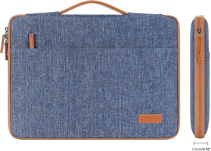 DOMISO 15.6 inch Laptop Case Sleeve Protective Cover Compatible with 16 inch MacBook Pro M4 M3 M2/Pro Max,15.6-16 inch HP Dell ASUS Lenovo Chromebook,Waterproof Computer Cases Bag with Handle,Blue