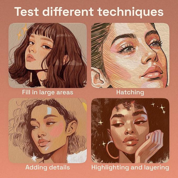 ARTISTRO 24 Skin Tones Dual-Tip Acrylic Paint Markers – Paint Pens Set with Dot & Fine Tips for Fabric, Rock, Glass, Wood, Coloring Books – Arts & Crafts Gift – Classroom Must Haves & School Supplies