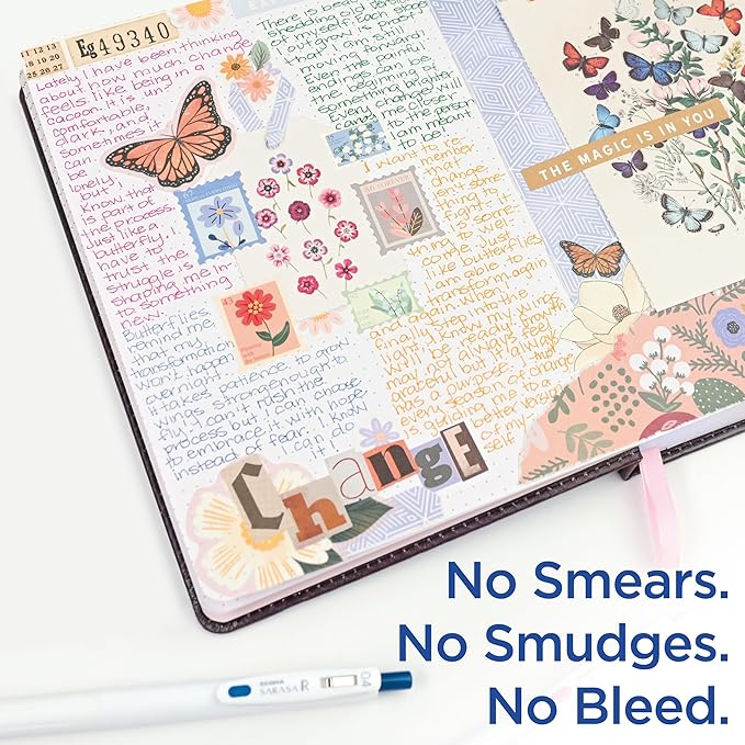 Zebra Pen, SARASA R Gel Pens, Blue Ink, 0.4mm Fine Point, Vivid Ink to Create Deep, Saturated Color and Smooth Gel Lines, Quick-Drying for Smear-Free Writing, Made in Japan, 12-Pack (47720)