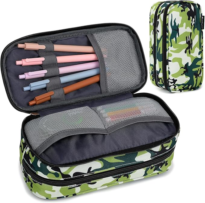 Mountain guest Pencil Cases for kids, Large Capacity Pencil Pouch, Office College School Marker Organizer Case pen for Men Women Adult Teens