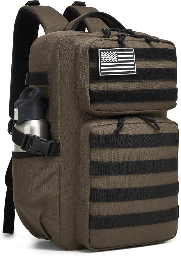 Wotony Military Tactical Backpack for Men Waterproof Daypack 3 Day Assault Pack Molle Bag with Water Bottle Holder