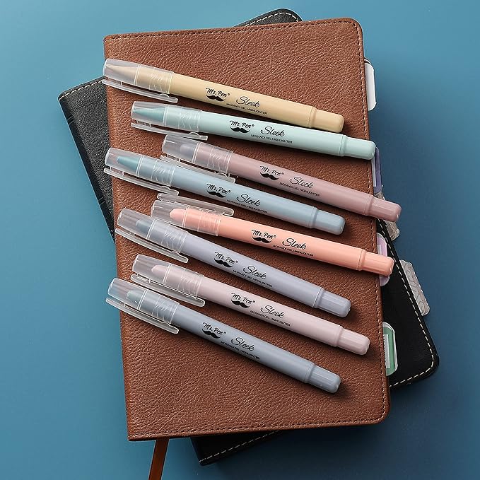 Mr. Pen- No Bleed Gel Highlighters, Morandi Colors, 8 Pack, Bible Highlighters and Pens No Bleed, Bible Markers for Study, Journaling, School Supplies and Accessories