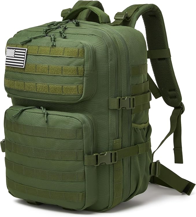 Wotony Military Tactical Backpack for Men Waterproof Daypack 3 Day Assault Pack Molle Bag with Water Bottle Holder