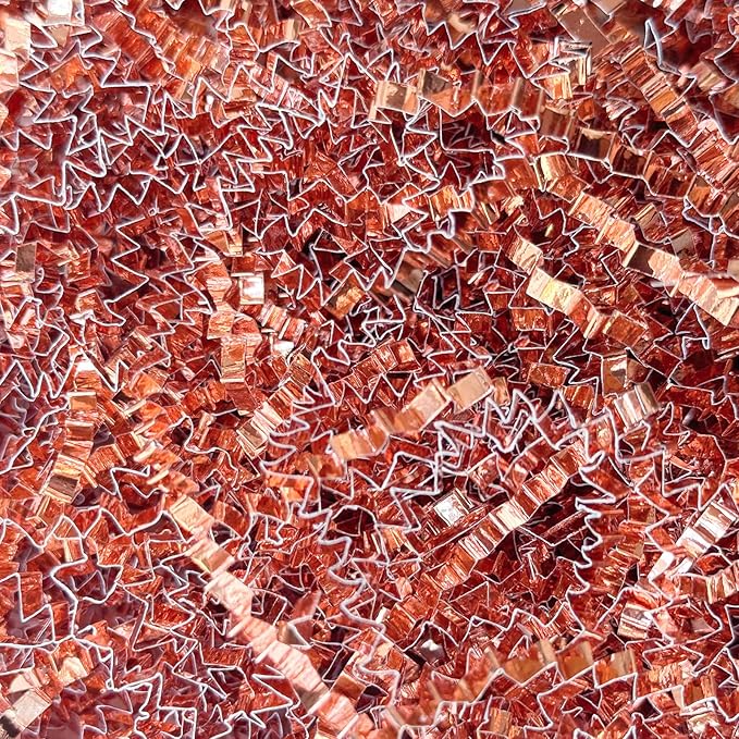 1LB Crinkle Cut Paper Shred Filler for Gift Box Bag and Basket On Holidays(Rose Gold)