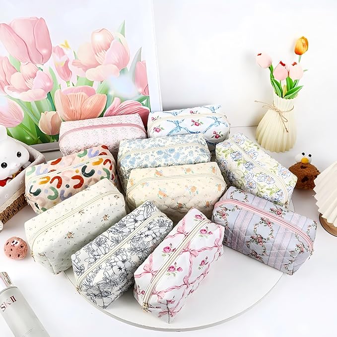 Pencil Case Office College School Storage Bag Pouch Holder Box Organizer Makeup Pouch Cosmetic Bag Aesthetic Cute Pen Case for Girls Boys Kids (Z-Large-F)