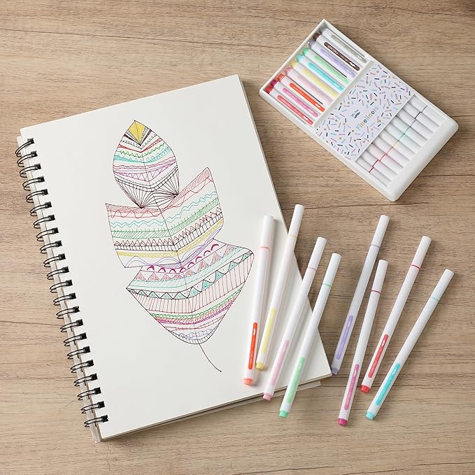 Mr. Pen- Colored Fineliner Pens with Stand, 10 Pack, Fine Point, Smooth Bible Journaling Pens for Detailed Drawing, Note-Taking, Coloring, Sketching, Planning & Art Projects, School Supplies