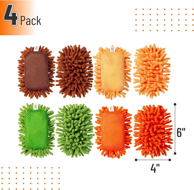Mr. Pen- Magnetic Microfiber Shag Whiteboard Erasers, 4" x 6", 4 Pack