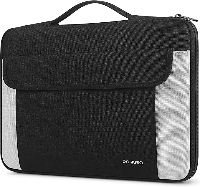 DOMISO 13 Inch Laptop Sleeve Case,Water Resistant Laptop Carry Protective Case with Handle for MacBook Air M4/A3240 2025, M3/A3113, M2/A2681 M1/A2337,13-inch MacBook Pro M2 M1,Black