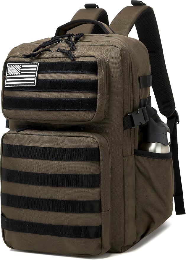 Wotony Military Tactical Backpack for Men Waterproof Daypack 3 Day Assault Pack Molle Bag with Water Bottle Holder