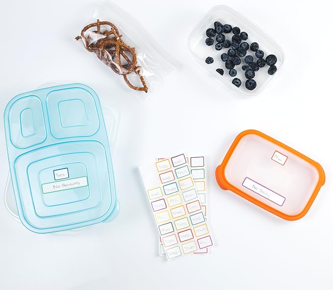 Daycare MEGA Pack - Write On Kids Name Tags, Waterproof: Animal Bottle Tags/Clothing Labels/Date Labels
