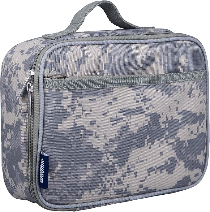 Wildkin Kids Insulated Lunch Box, Keeps Food Hot or Cold, BPA-Free with Mesh Pockets & Easy-Clean Lining – Ideal for School, Travel & Daycare – Digital Camo