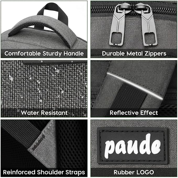 Paude Laptop Backpack,17.3 Inch School Backpack for Teens Adults Men,Laptop Backpack for High School College Students,Waterproof