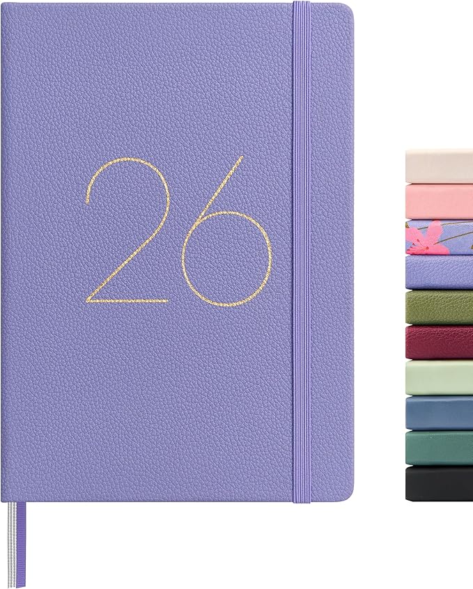 And Per Se 2026 Planner, 15 Months Hardcover Daily, Weekly & Monthly Planner, A5 size, 100GSM Thick Paper, Back Pocket, 5.7" x 8"(Lavender)