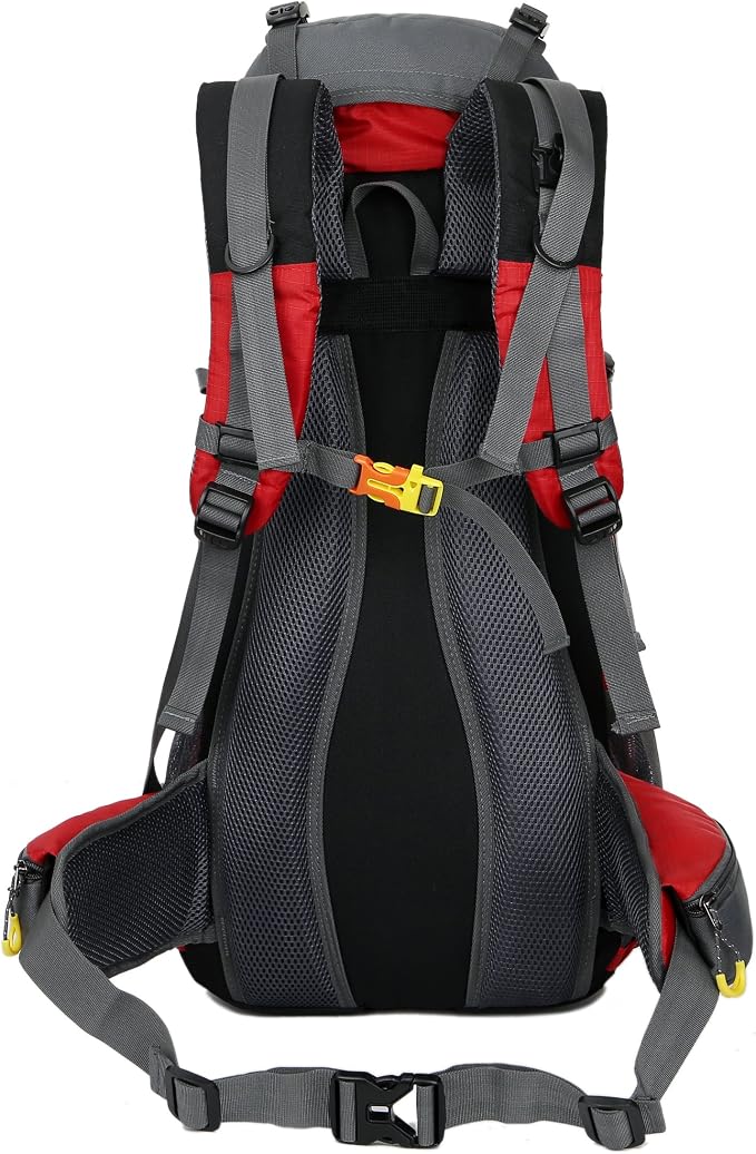 WoneNice 50L(45+5) Waterproof Hiking Backpack Outdoor Daypack w/Rain Cover